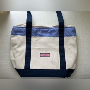 Vineyard Vines | Classic Mini Tote | Stripe | Well Used | Stains Shown